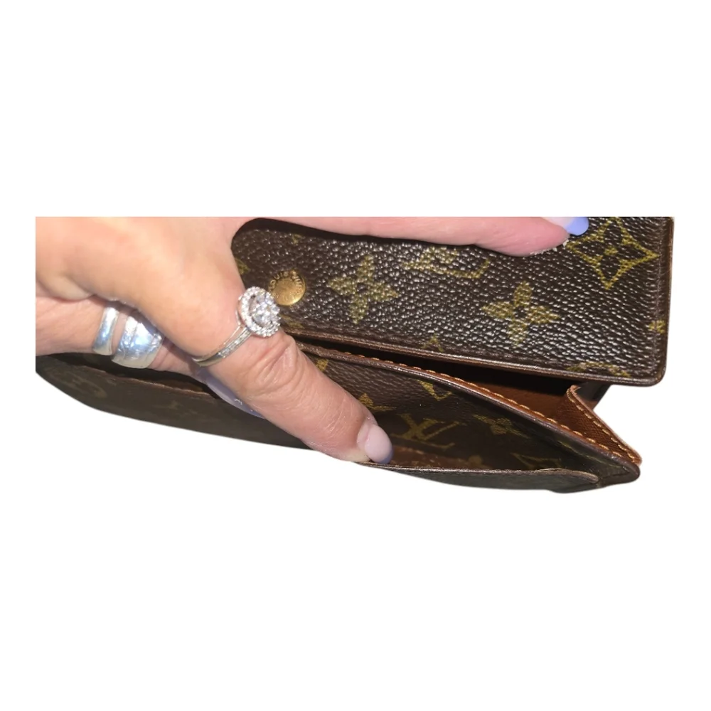 LV VINTAGE SARAH LEATHER WALLET LOUIS VUITTON BROWN MONOGRAM - Picture 15 of 16